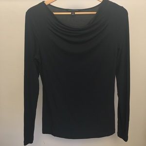 Banana Republic swoop neck long sleeve top